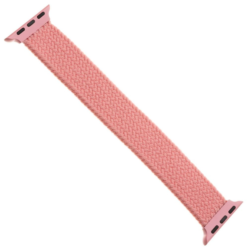 Levně FIXED Elastický nylonový řemínek Nylon Strap pro Apple Watch 42/44mm, velikost XS FIXENST-434-XS-PI, růžový