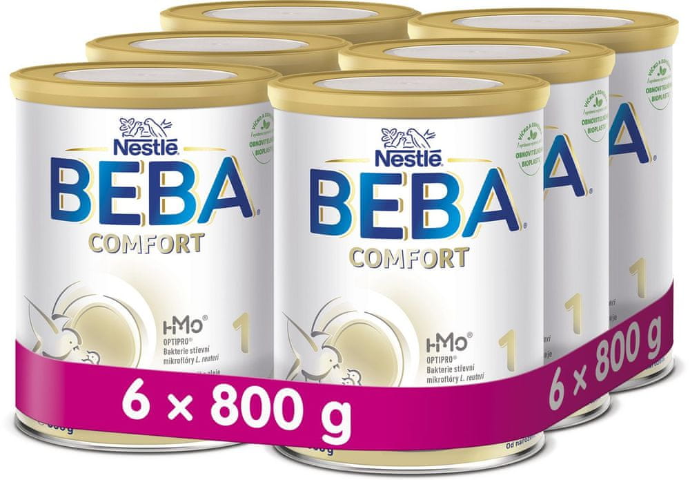 BEBA COMFORT 1 HM-O počáteční kojenecké mléko, 6x800 g