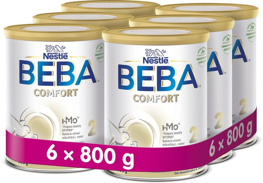 Levně BEBA COMFORT 2 HM-O pokračovací kojenecké mléko, 6x800 g