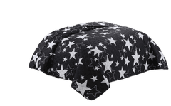 Bavlissimo Přehoz na postel prošívaný hvězdy černá 200 x 240 cm