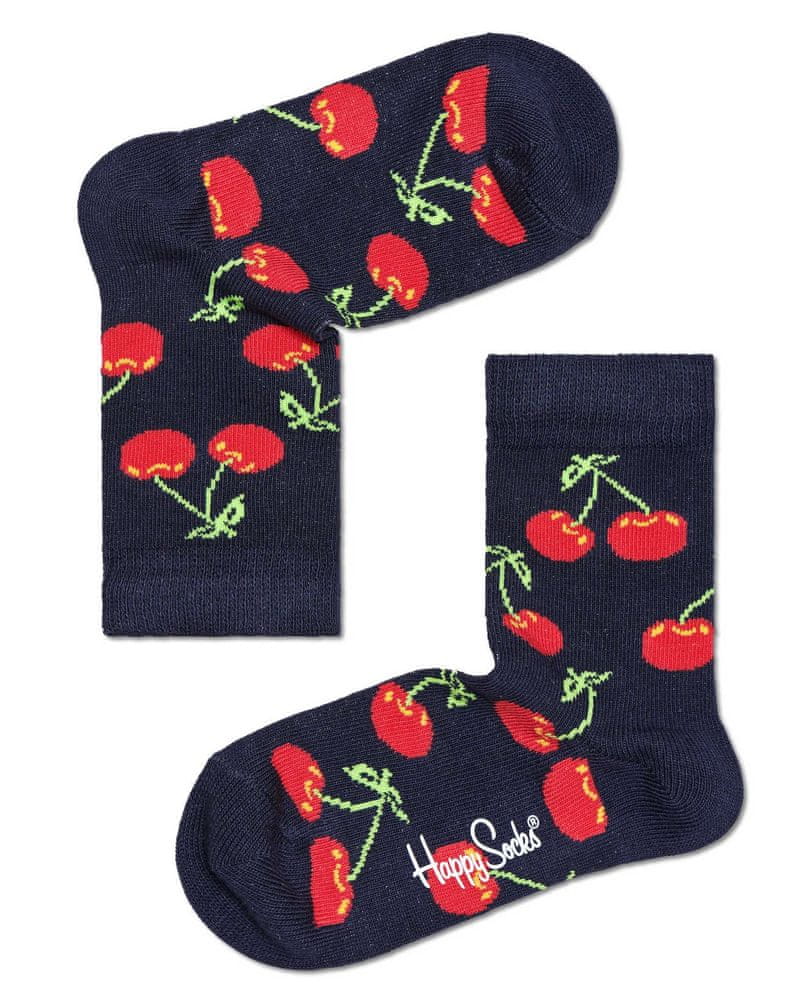 Happy Socks dětské ponožky Kids Cherry Sock 28 - 31 černá