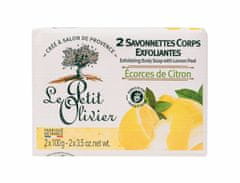 Le Petit Olivier 200g exfoliating body soap lemon peel