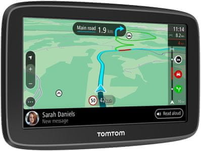 GPS navigace TomTom GO CLASSIC 6palcový dotykový displej světové mapy rychlejší aktualizace map mapy TomTom vysoké rozlišení Wifi Bluetooth hlasové ovládání předčítání sms zpráv TomTom Traffic učení návyků slot na paměťové karty microSD karta předpověď cíle jízdní návyky upozornění na sjezd a křižovatky hlasové ovládání hlasový projev oboustranný držák aplikace MyDrive spárování s telefonem navigace do auta výkonná automobilová navigace dlouhá výdž baterie