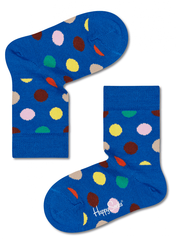 Happy Socks dětské ponožky Kids Wool Big Dot Sock 24 - 26 modrá