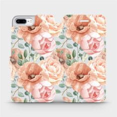 Mobiwear Flip pouzdro na mobil Apple iPhone 8 Plus - MP02S Pastelové květy