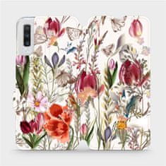 Mobiwear Flip pouzdro na mobil Samsung Galaxy A70 - MP01S Rozkvetlá louka