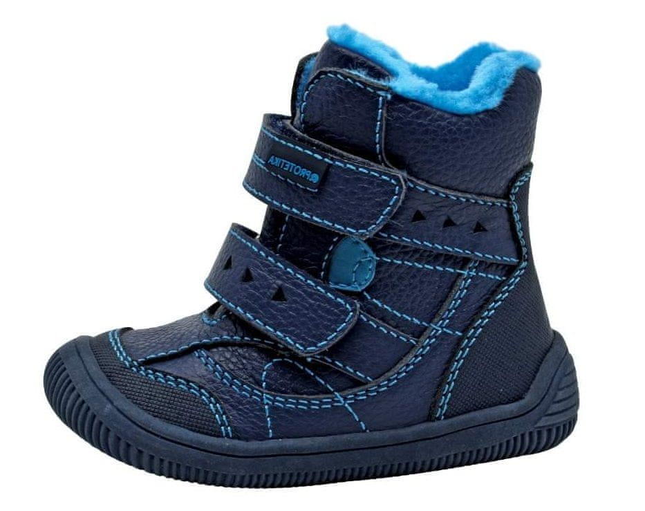 Protetika chlapecká zimní barefoot obuv Toren 23 tmavě modrá