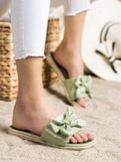 Amiatex Trendy nazouváky zelené dámské bez podpatku, odstíny zelené, 40