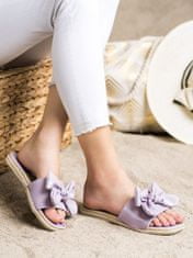 Amiatex Originální nazouváky fialové dámské bez podpatku + Ponožky Gatta Calzino Strech, odstíny fialové, 37