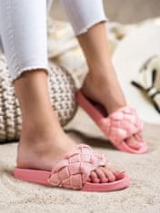 Amiatex Designové nazouváky dámské růžové bez podpatku, odstíny růžové, 37