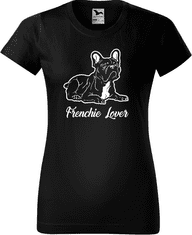 Hobbytriko Dámské tričko s buldočkem - Frenchie Lover Barva: Béžová (51), Velikost: L