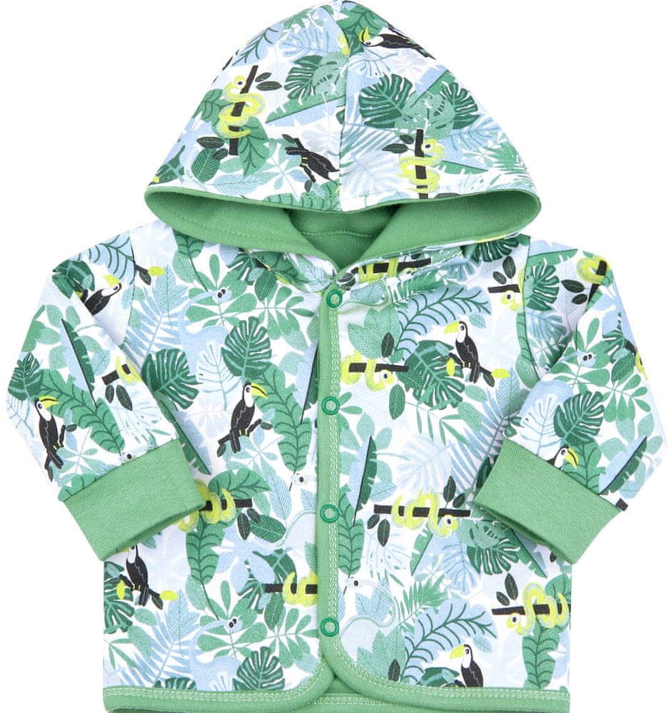 Nini chlapecký oboustranný kabátek z organické bavlny ABN-2776 74 zelená