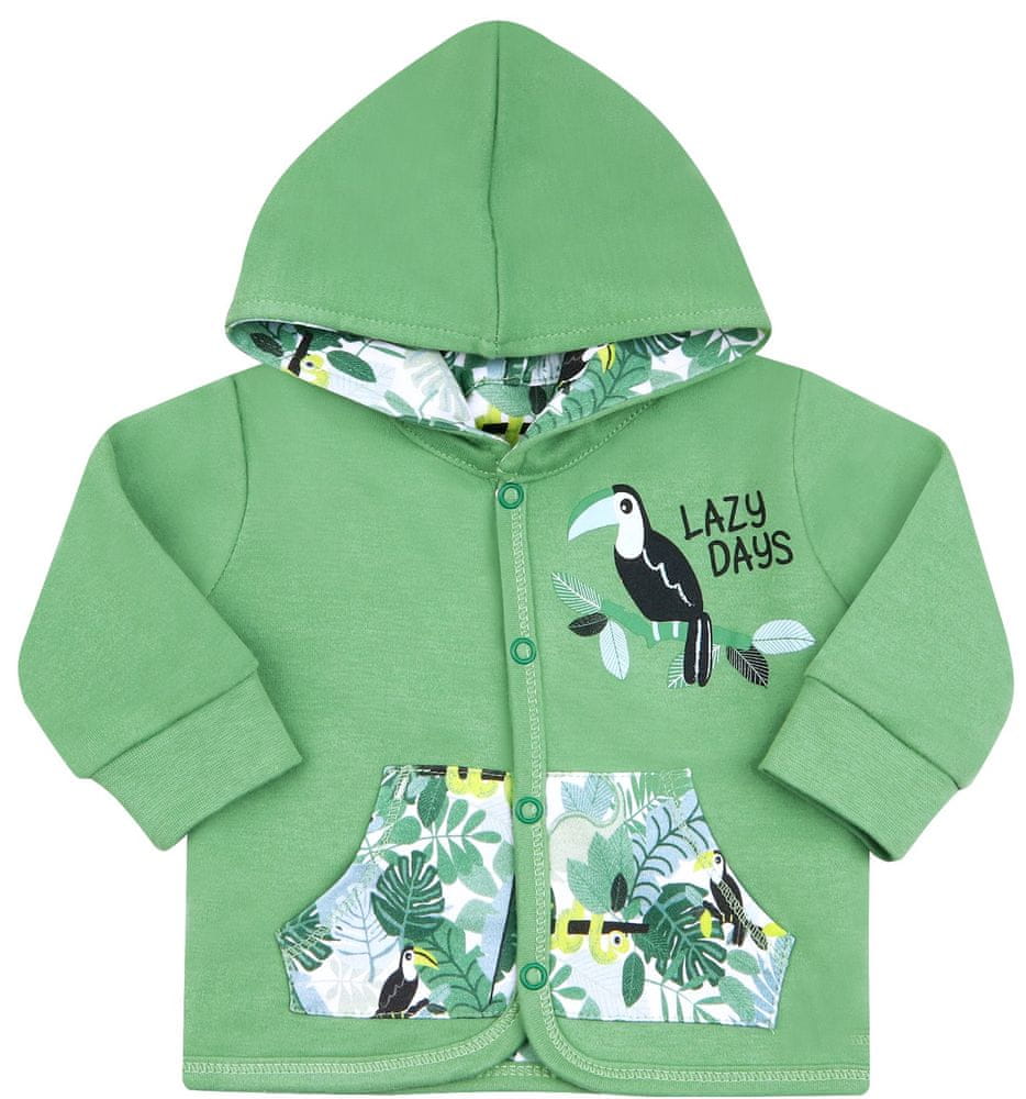 Nini chlapecký oboustranný kabátek z organické bavlny ABN-2776 86 zelená