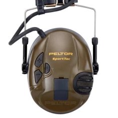 3M Peltor Sport Tac, střelecká elektronická sluchátka MT16H210F-478-GN, v balení výměnné kryty zelené a oranžové