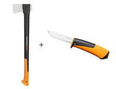 Fiskars Set sekera X21 + univerzální nůž HARDWARE 1025436