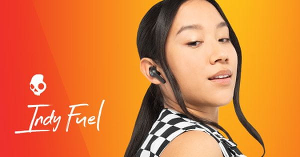  moderné Bluetooth slúchadlá Skullcandy INDY Fuel True Wireless pekný zvuk výkonné meniče ekvalizér ovládanie na slúchadlách odolná vode potu prachu nabíjacie puzdro tile vyhľadávanie stratených slúchadiel rýchlonabíjacie funkcie handsfree podpora hlasového ovládania
