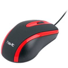 Havit MS753 optická myš, černá/červená