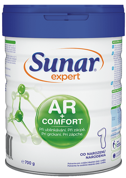 Sunar Sunar Expert AR+Comfort 1 počáteční kojenecké mléko při ublinkávání, zácpě a kolikách 700g