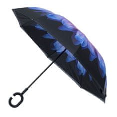 Blooming Brollies Dámský holový deštník Inside Out Purple Daisy Umbrella EDIOPUD