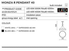 AZZARDO LED Stropní a nástěnné svítidlo Monza Square 22 black AZ2270 20 W hranaté černé