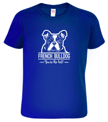 Hobbytriko Dětské tričko s buldočkem - French Buldog Barva: Královská modrá (05), Velikost: 4 roky / 110 cm, Délka rukávu: Krátký rukáv