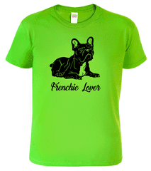 Hobbytriko Dětské tričko s buldočkem - Frenchie Lover Barva: Apple Green (92), Velikost: 4 roky / 110 cm