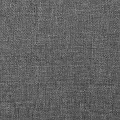 shumee Masážní polohovací křeslo světle šedé textil