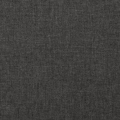 Vidaxl 3místné masážní polohovací křeslo tmavě šedé textil