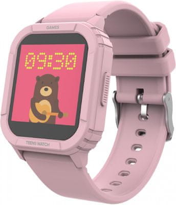 chytré dětské hodinky iGet KID F10 chytré hodinky pro děti, sledování tepu, kalorií, vzdáleností, kroků, spánku, vodotěsné, dlouhá výdrž, multi sport SpO2 úroveň kysllíku v krvi krevní tlak tělesná teplota teploměr iGET FIT monitoring spánku krokoměr voděodolné prachuvzdorné chytré hodinky dostupná cena mobilní aplikace upozornění na neaktivitu pitný režim