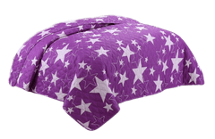 Bavlissimo Přehoz na postel prošívaný hvězdy fialová 200 x 240 cm