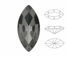Izabaro 6 ks crystal black diamond 215 navette fancy stone