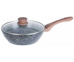 KINGHoff Granitový wok 24 cm Granite Wood Kh-1583