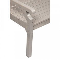 ATAN Dřevěná zahradní lavička KOLNA 124 cm - šedá
