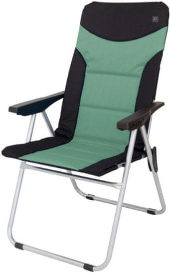 TWM Kempingová židle Brasil 48 x 103 cm černo/zelený polyester