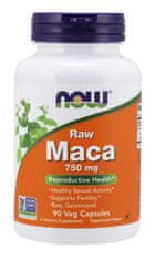 NOW Foods Maca (řeřicha peruánská koncentrát 6:1 RAW), 750 mg, 90 rostlinných kapslí