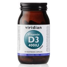 VIRIDIAN nutrition Vitamin D3 400iu, 90 kapslí