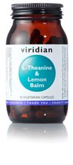 VIRIDIAN nutrition L-Theanine and Lemon Balm (L-Theanin s meduňkou), 90 kapslí