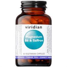 VIRIDIAN nutrition Magnesium B6 and Saffron (Hořčík, vitamín B6 a šafrán), 60 kapslí