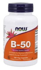 NOW Foods Vitamin B-50 Complex, 100 rostlinných kapslí