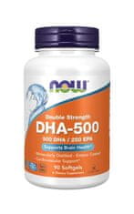 NOW Foods DHA-500, 500 DHA/250 EPA, Omega 3, 90 softgelových kapslí