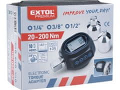 EXTOL PREMIUM 8825300 adaptér momentový digitální, 1/2", 20-200Nm