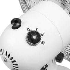 TWM Stolní ventilátor Retro 35W 35 cm ocelová bílá