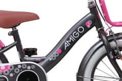 Amigo Bloom dětské kolo pro dívky, šedé
