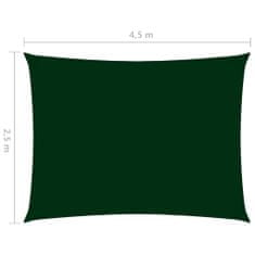 Greatstore Stínící plachta oxfordská látka obdélník 2,5x4,5 m tmavě zelená