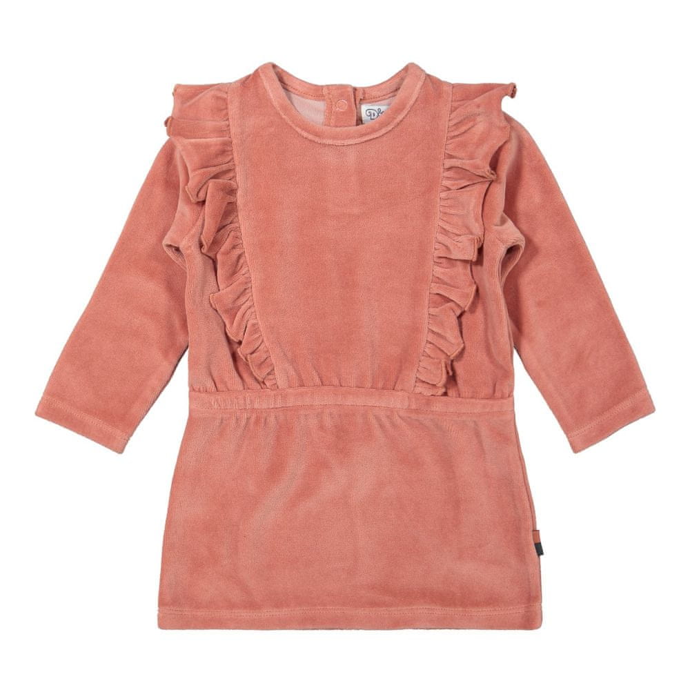 Dirkje dívčí velurové šaty s kanýrky WD0907A 104 růžová