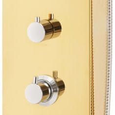 Greatstore Panelový sprchový systém nerezová ocel 201 zlatý zaoblený