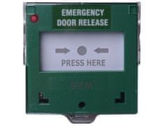 GEM Tlačítko nouzového otevření dveří s alarmem a resetovací funkcí CP-32GBZ-LB-ALM