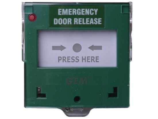 GEM Tlačítko nouzového otevření dveří s alarmem a resetovací funkcí CP-32GBZ-LB-ALM