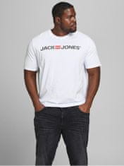 Jack&Jones Plus Pánské triko JJECORP Regular Fit 12184987 White (Velikost XXL)