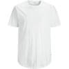 Pánské triko JJENOA Long Line Fit 12184933 White (Velikost 5XL)
